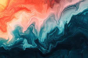 Stunning organic abstract panorama, a Photo by Pavel_design