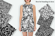 Black & White Hand Drawn 6 Pattern, a Pattern Graphic by Space_Oleandr (Thumbnail 4 of 7)