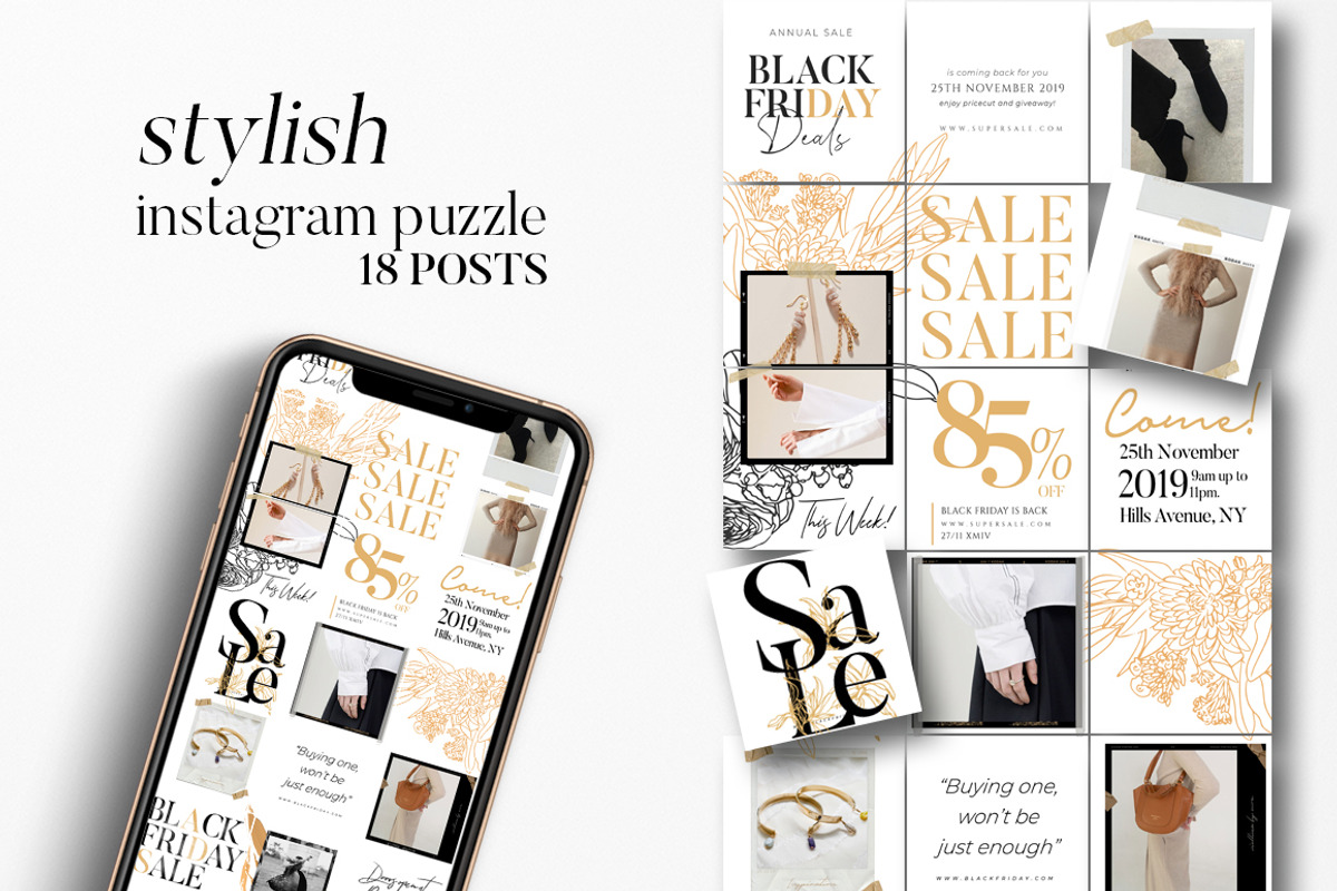 PS & Canva BLACK FRIDAY Social Media, a Social Media Template by Eviory (Photo 9 of 13)