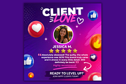 Customer feedback social media posts, a Social Media Template by microtasker (Thumbnail 1 of 2)