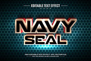 Navy Seal 3D Editable Text Effect