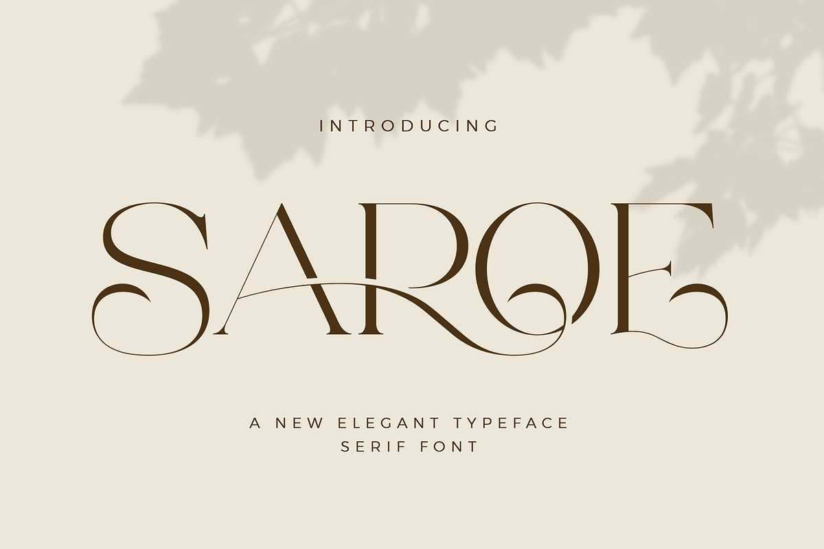 Saroe - Elegant Serif Font, a Serif Font by Aqeel_Art (Photo 1 of 13)
