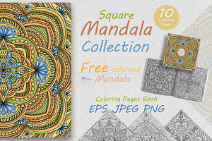 Collection of square mandala