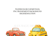 Car Clipart Set, a Decorative Illustration by Pati Charm Studio (Thumbnail 4 of 8)