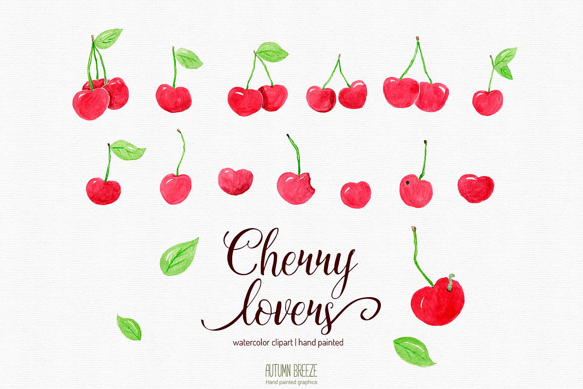 Watercolor cherrys, a Food Illustration by Autumn Breeze (Photo 2 of 3)
