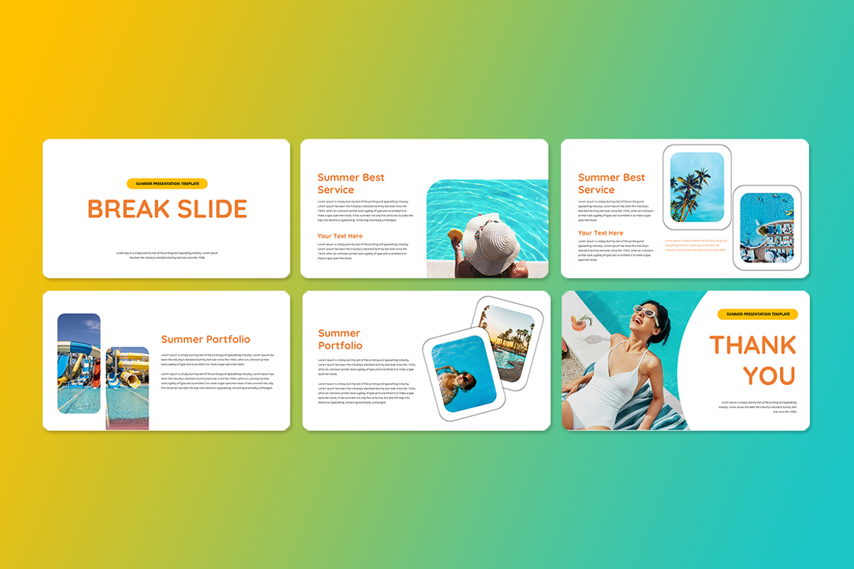 Happy Summer - PowerPoint Template, a Presentation Template by QR Design Studio (Photo 3 of 3)