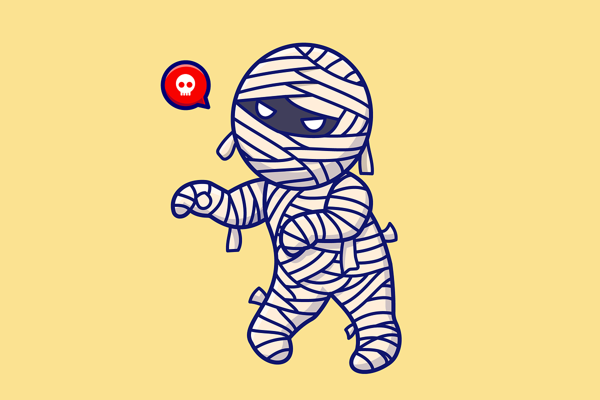Cute Mummy Walking Cartoon, a Person Illustration by Catalyst Labs (Photo 3 of 3)