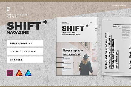 Shift Magazine, a Magazine Template by Egotype