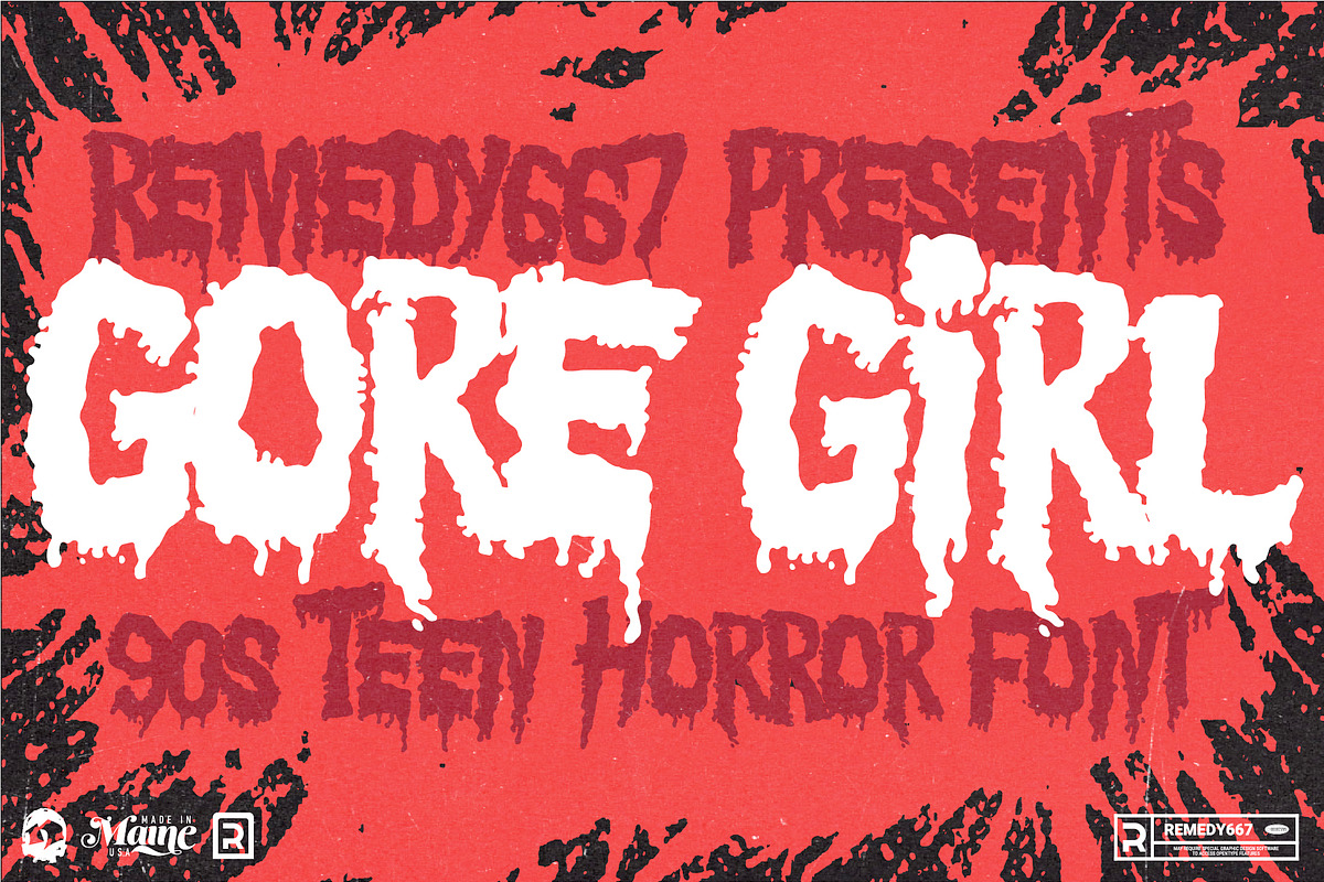 Gore Girl - 90s Teen Horror Font, a Font by Remedy667 (Photo 1 of 7)