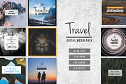 TRAVEL - Social Media Pack, a Social Media Template by Designbase (Thumbnail 1 of 8)