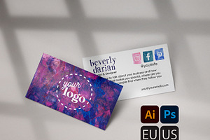 Purple Business Card Template