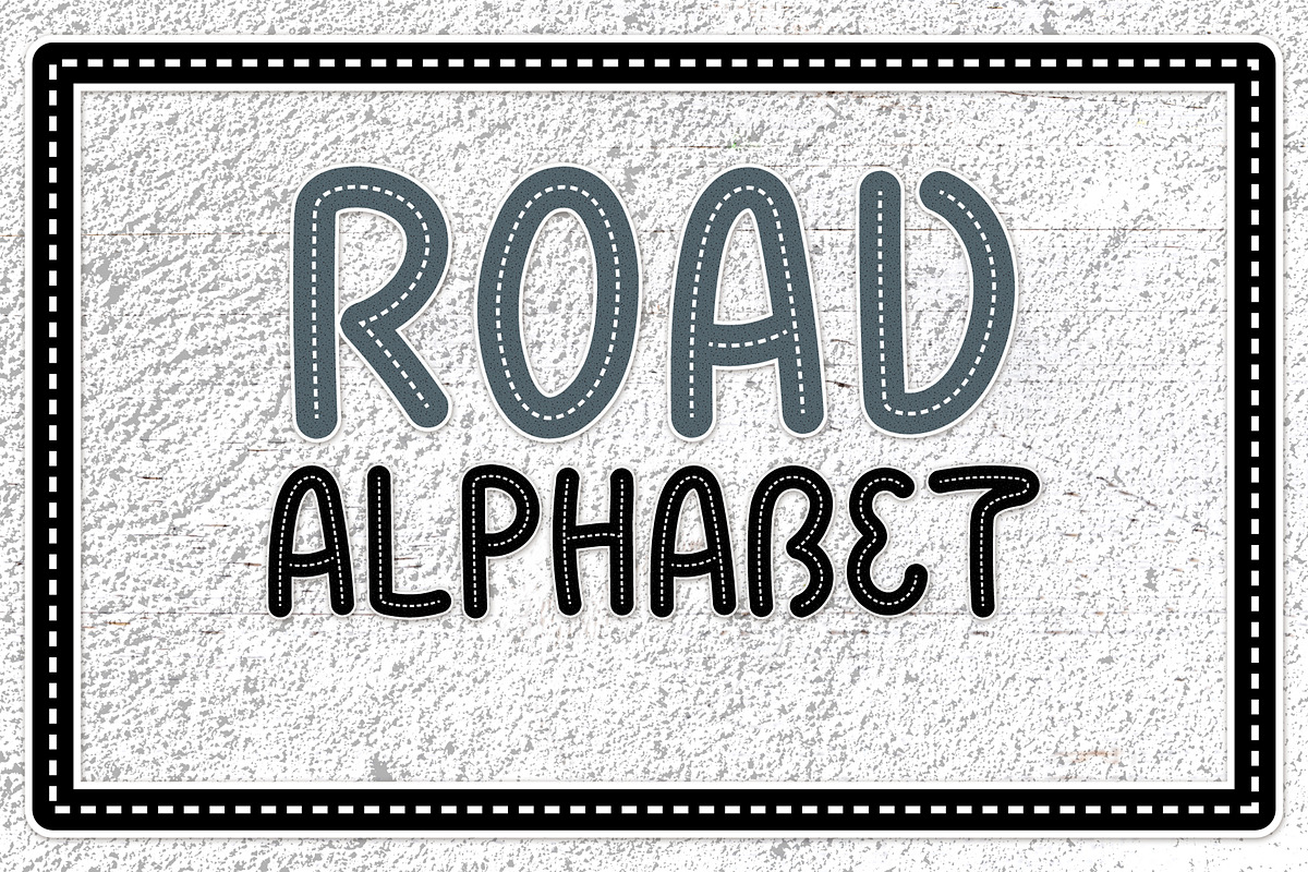 Road Alphabet. Kids Letters SVG, an Illustration by RabbitAndPencil (Photo 1 of 6)