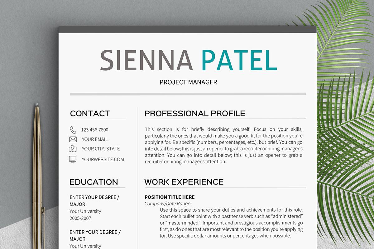 3 Page RESUME Template, a Resume Template by LevelUpResume (Photo 1 of 5)