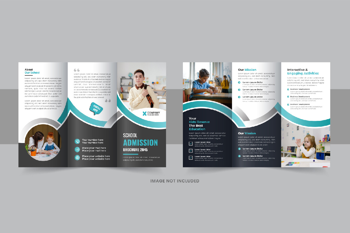 Kids school trifold Brochure design, a Brochure Template by Pavel_design