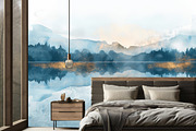 Watercolor mountain wallpaper, a Wallpaper Graphic by DamonYang's shop (Thumbnail 7 of 7)