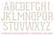 Garden Party Floral Alphabet Vectors, an Illustration by Amanda Ilkov (Thumbnail 5 of 5)