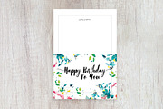 green leaves birthday card, a Card Template by TurquoiseDesign (Thumbnail 3 of 3)