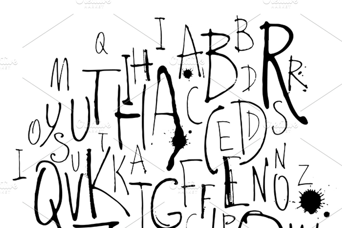 Brush Grungy Thin Font+pattern, a Pattern Graphic by VasilkovS (Photo 4 of 5)