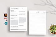 Editable Daily Gratitude Journal KDP, a Stationery Template by Mazharul Islam (Thumbnail 1 of 3)