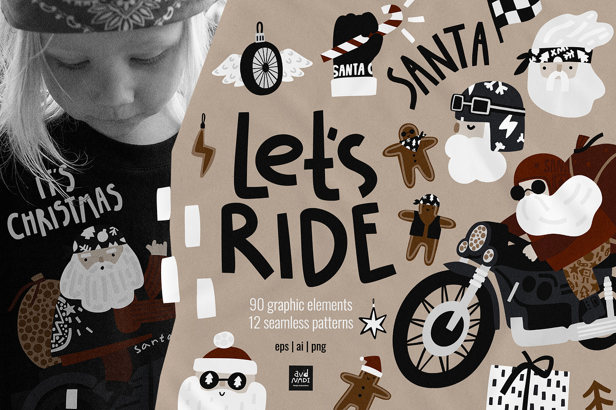 It's Christmas - Let's Ride, a Seasonal Illustration by avdnadi (Photo 1 of 9)