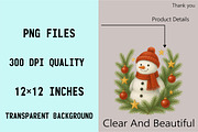 Christmas Snowman Clipart Bundle., an Illustration by SVGArt (Thumbnail 6 of 8)
