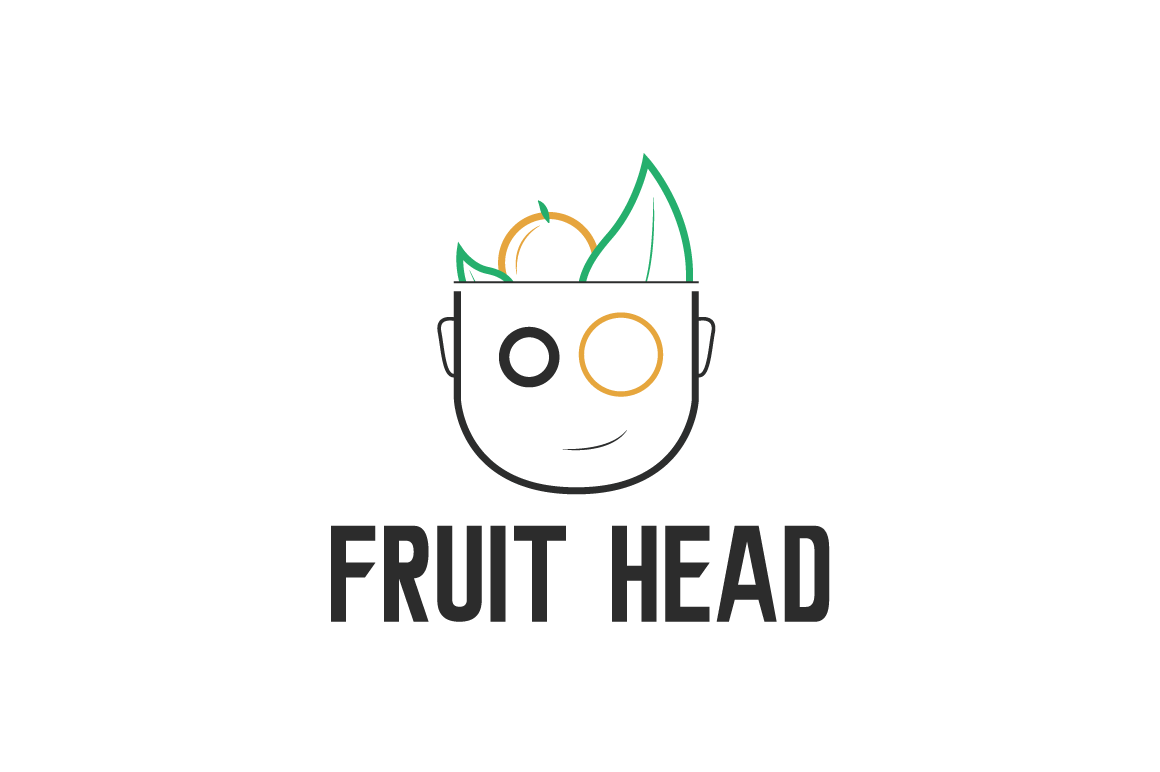 Fruit Head Logo Design by Florin Chitic | Creative Market