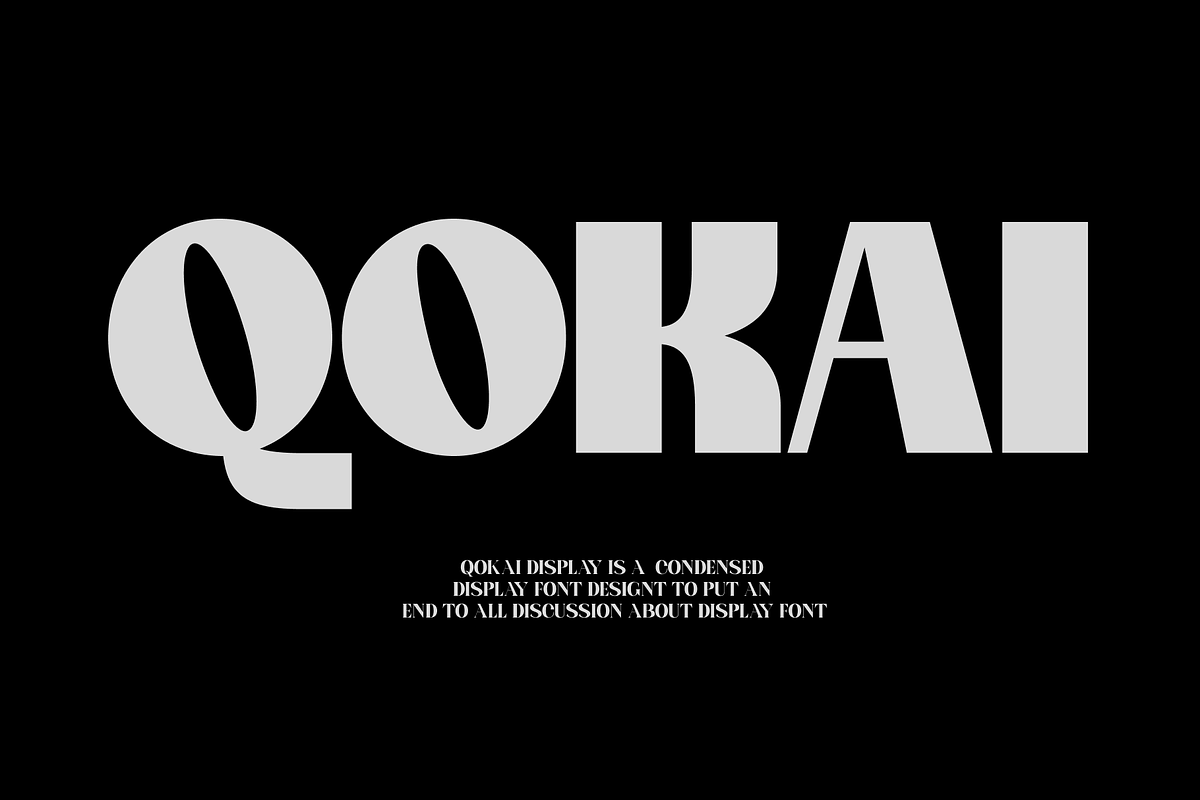 Qokai-display font, a Serif Font by maybefont (Photo 1 of 10)