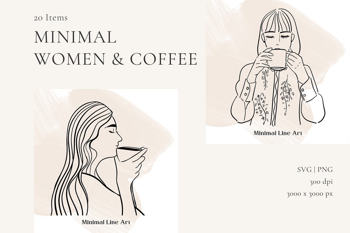 Minimal Women & Coffee, a Person Illustration by AMMi (Photo 4 of 6)