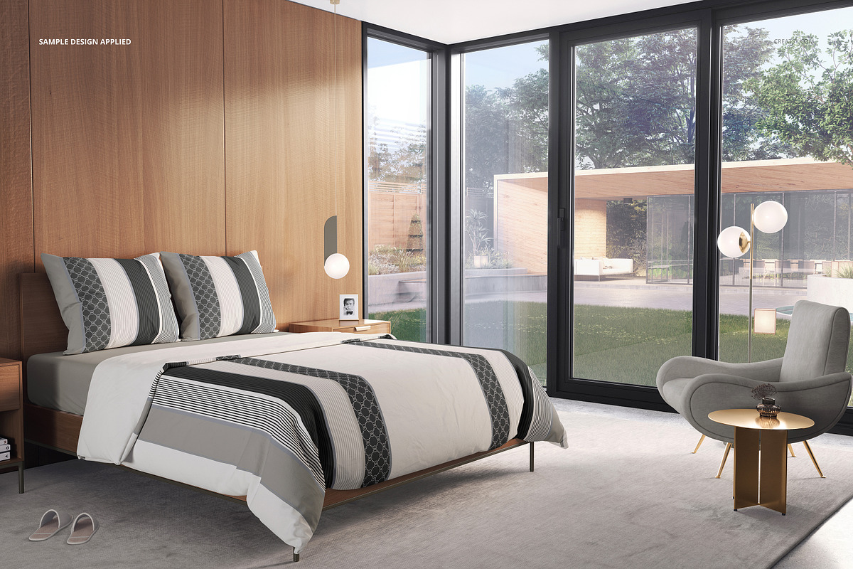 Modern Bedroom Bedding Mockup Set, a Product Mockup by creatsy5 (Photo 6 of 9)