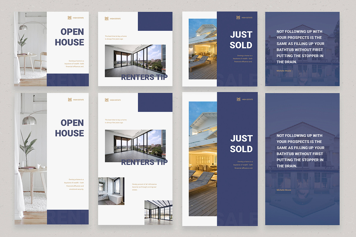 Real Estate Instagram Template Canva, a Social Media Template by Eden Origin Studio (Photo 4 of 9)