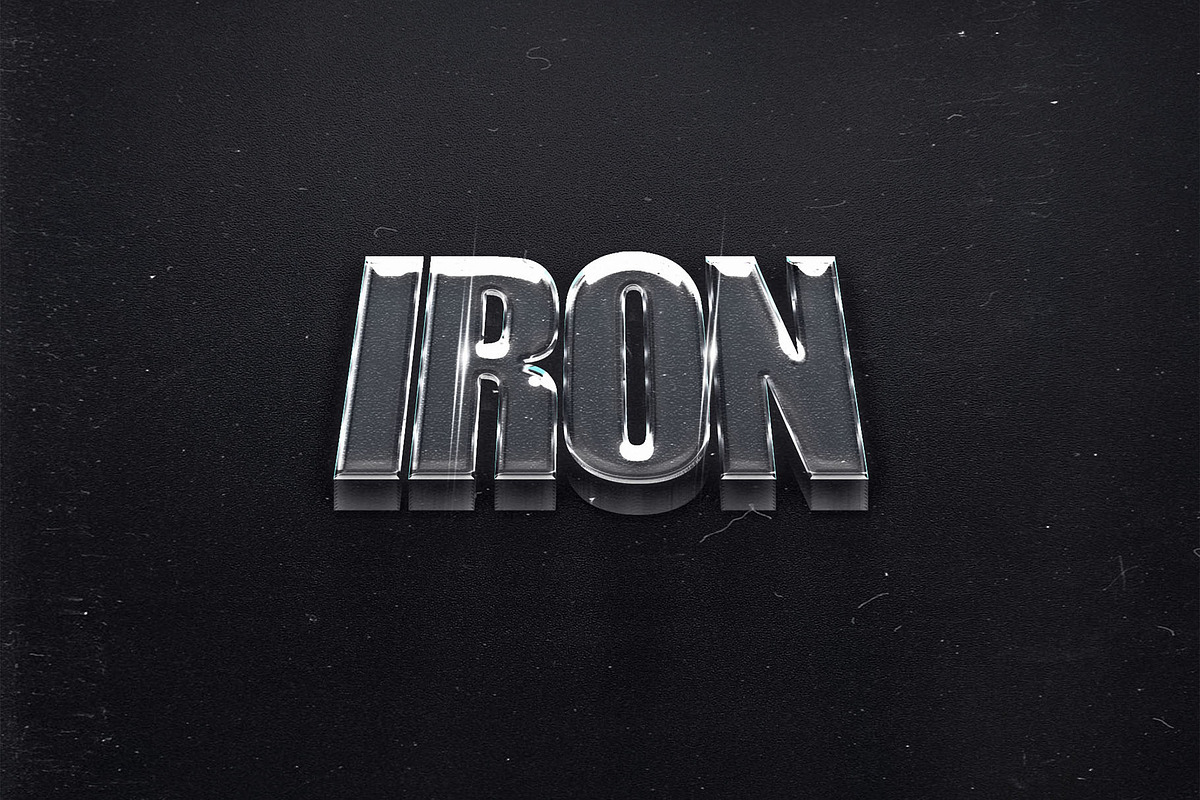 Metal Text Effect, a Texture Graphic by DesignerCandies