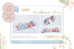 PSD Photo Session Card Template 15