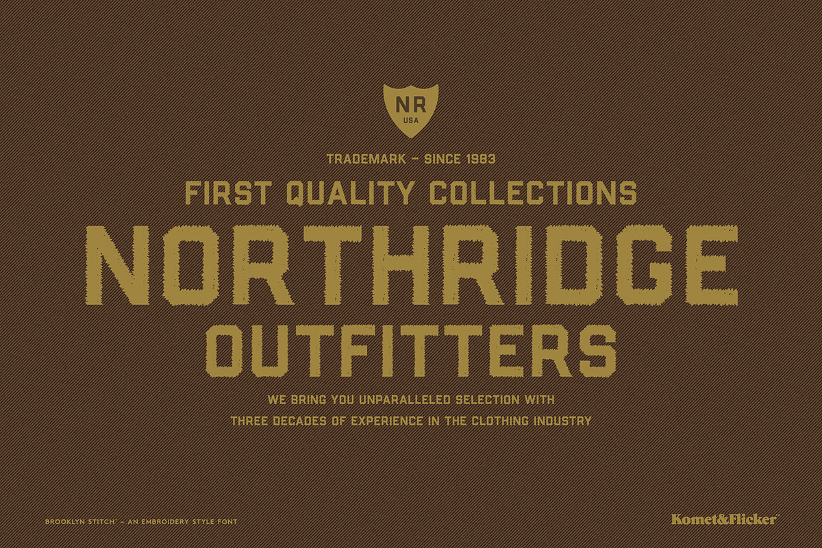 Brooklyn Stitch - An Embroidery Font, a Sans Serif Font by Komet & Flicker (Photo 14 of 15)