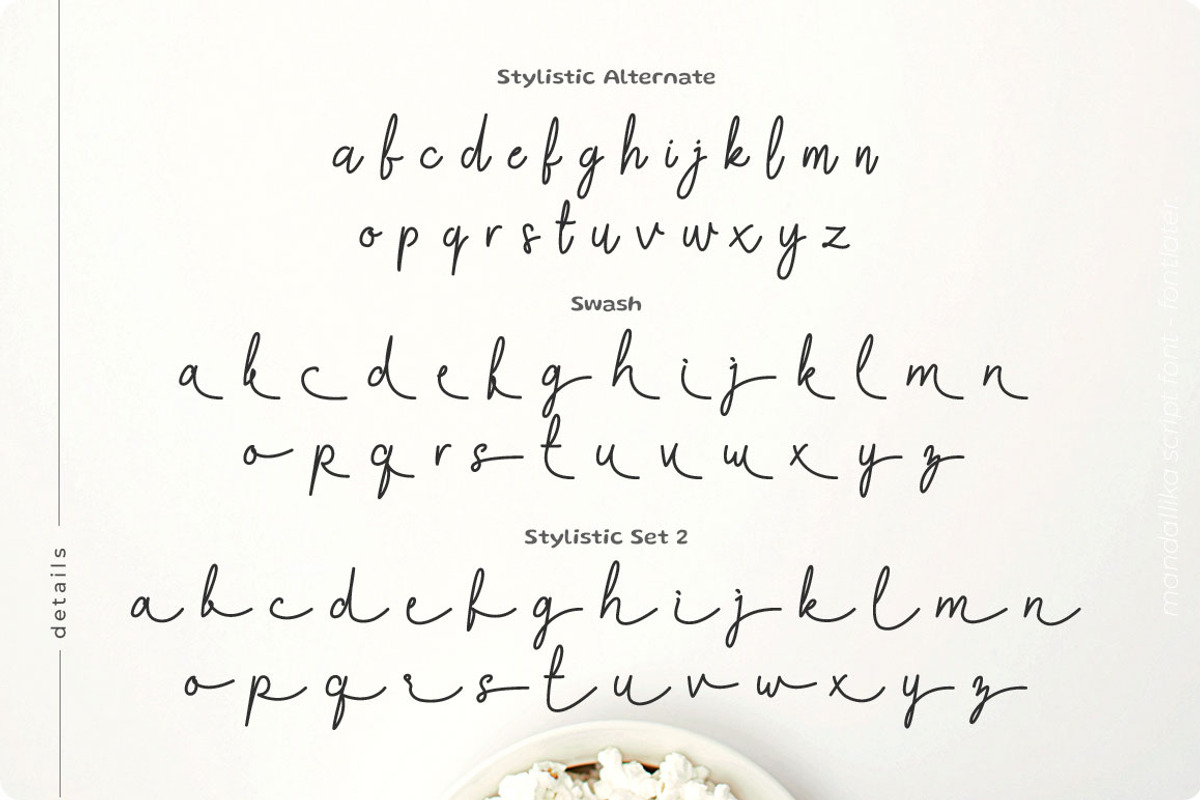 Mandallika | Handwritten Font Series, a Script Font by Ngapak Studio (Photo 7 of 12)