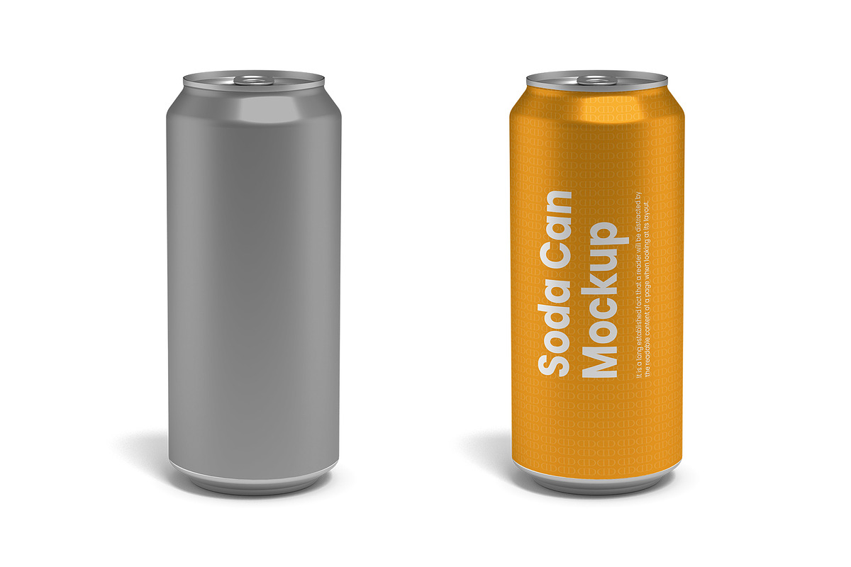Soda Can Mockup, a Product Mockup by Designbuys (Photo 1 of 2)