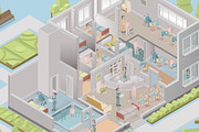 Assisted living community concept, a Healthcare Illustration by Yayasya (Thumbnail 3 of 3)