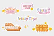 Zodiac sign stickers, an Object Graphic by yabluko_draws (Thumbnail 2 of 3)