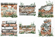 Brick Wall Borders Clipart, an Illustration by Libby Wishes (Thumbnail 4 of 5)