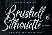 Brushell Silhouette | Handwriting, a Handwritten Font by Aveni Letter Type (Thumbnail 1 of 10)