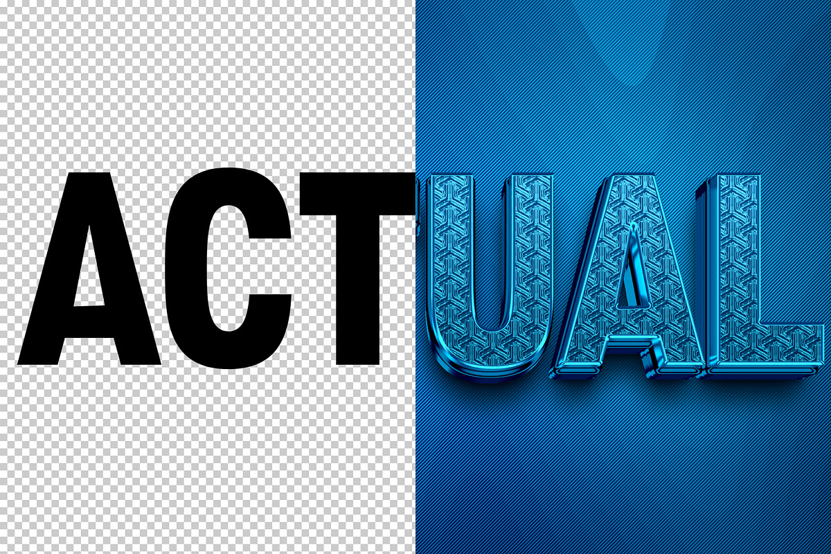 Actual 3D editable text effect, a Layer Style Add-On by Hello Muh (Photo 2 of 2)