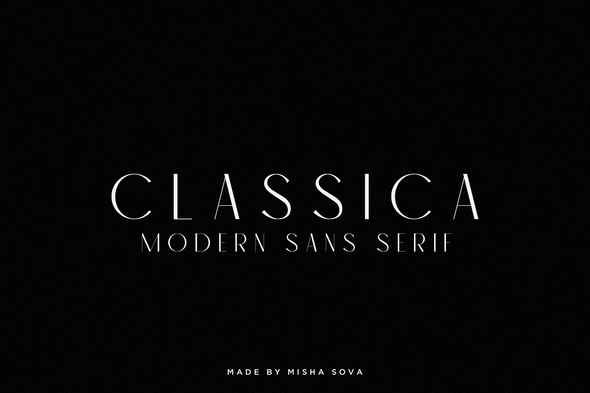 Classica - Modern Sans Serif, a Sans Serif Font by Misha Sova (Photo 2 of 10)