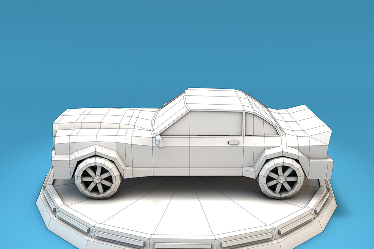 Cartoon Luxury Car Low Poly 3D Model, a Cars & Vehicle 3D Model by Low Poly Lab (Photo 4 of 7)