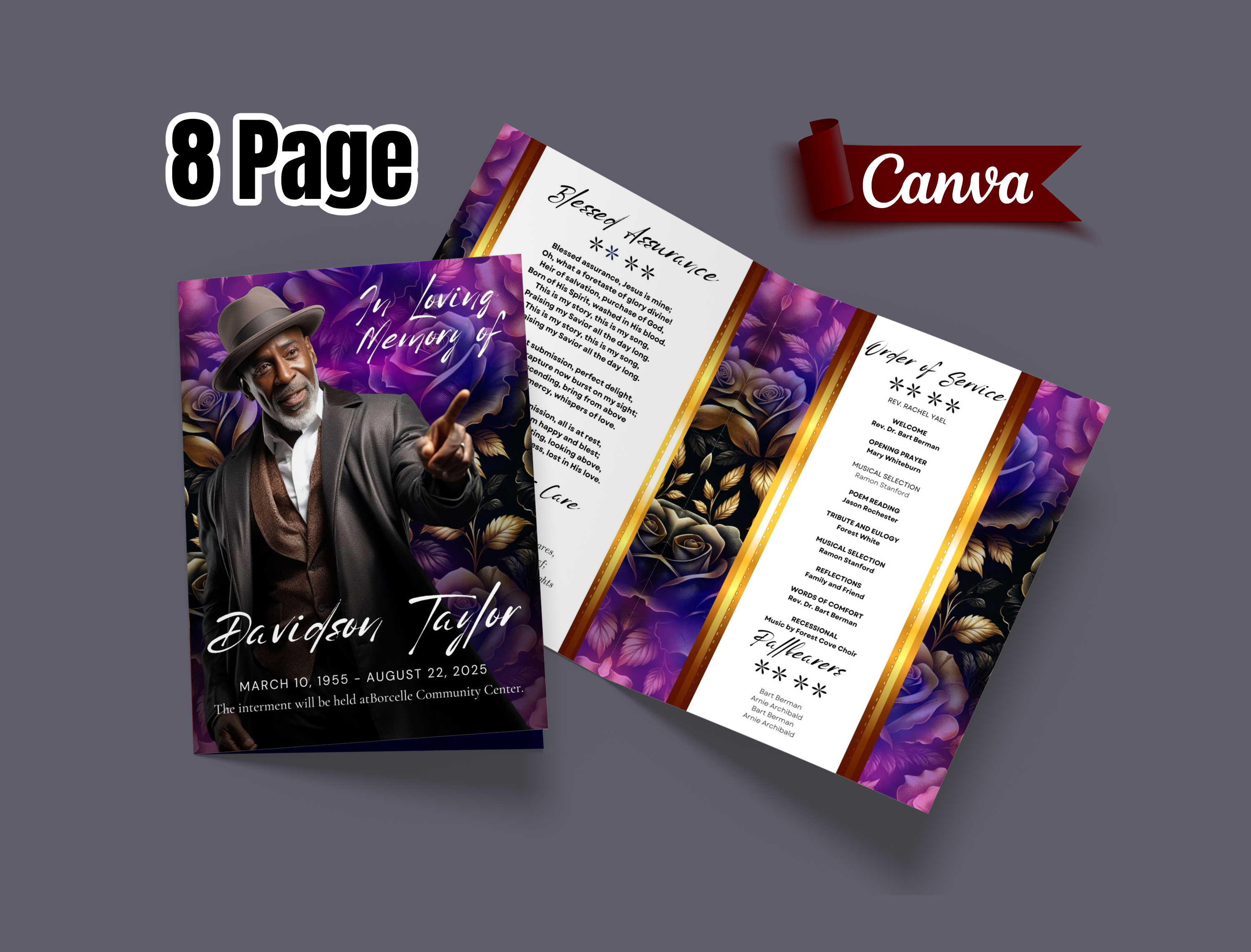 funeral program template, a Templates & Theme by iloveTemplate