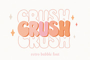 Crush Bubble Retro Font, a Handwritten Font by BarcelonaShop (Thumbnail 1 of 9)