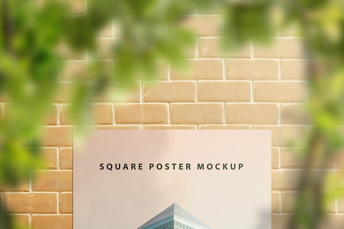 Square Poster Mockup - Set 1, a Print Template by professorinc