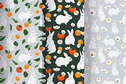 Rabbits and Fruits. Vector Patterns, a Pattern Graphic by HmarkaShop (Thumbnail 3 of 3)