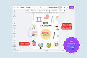 2025 Calendar-School Theme, a Presentation Template by ryelart.design (Thumbnail 4 of 11)
