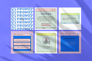 Retro Computer Instagram Templates