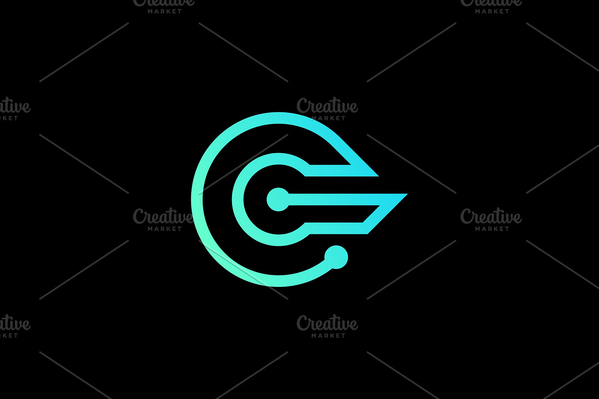 Technology C Letter Logo Template, a Branding & Logo Template by MenkType Studio (Photo 1 of 3)