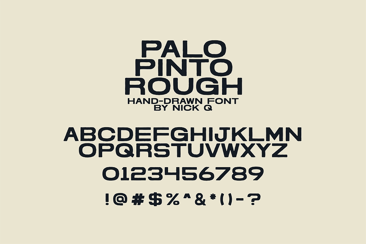 Palo Pinto Hand Drawn Font, a Sans Serif Font by nickqtx (Photo 6 of 6)
